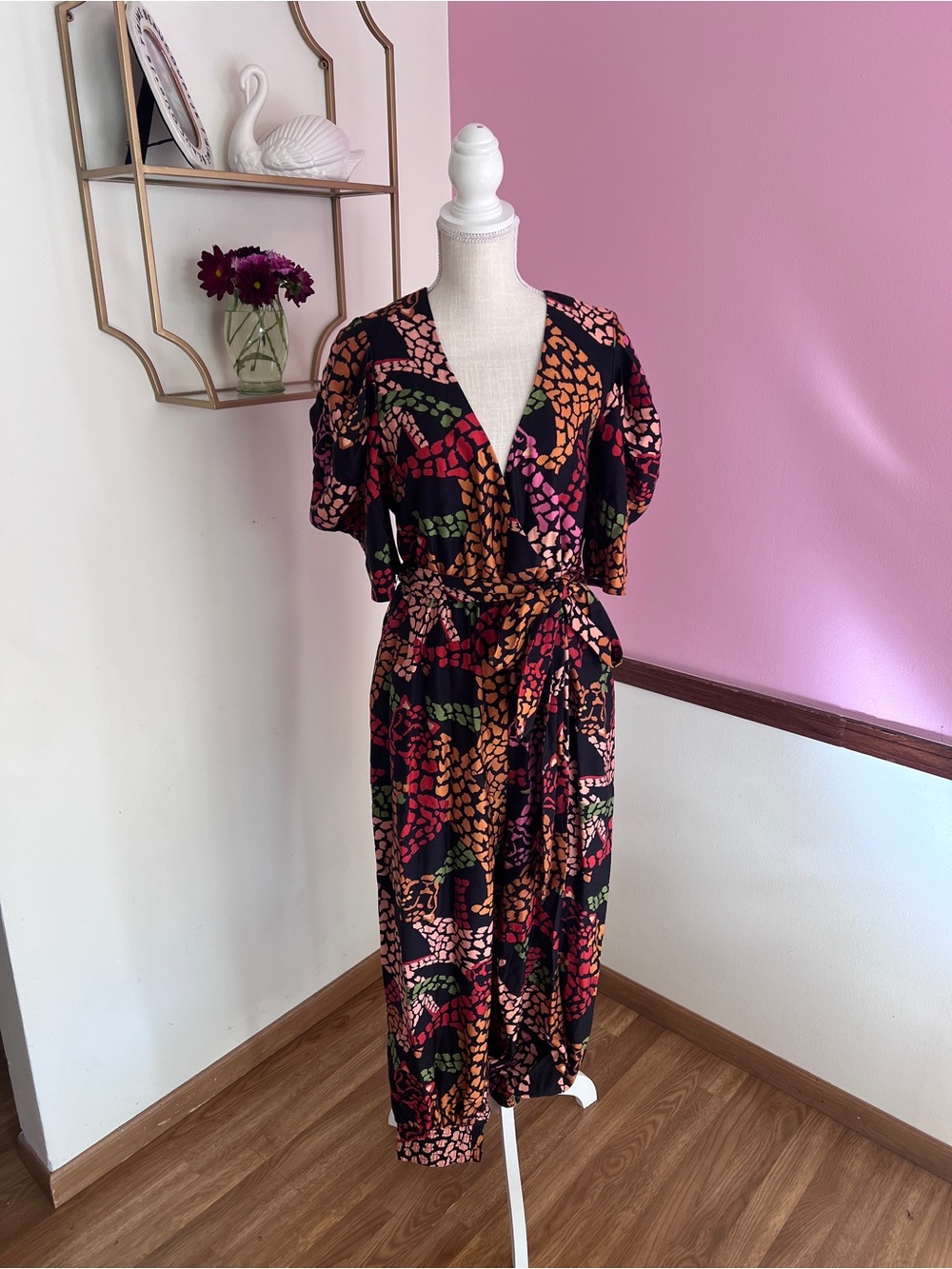 Farm Rio Multi-Colored Leopard Jumpsuit